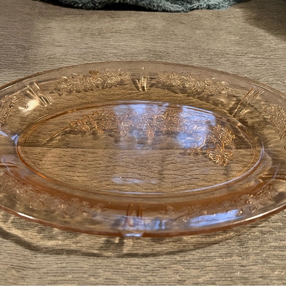 Vintage Cabbage Rose pattern oval platter - Picture 1 of 2